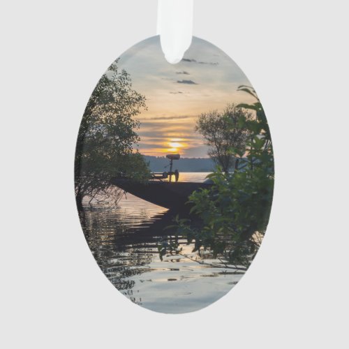 Fishing Boat Sunrise Ornament