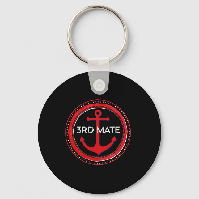 Fishing Boating 3rd Mate Nautical  Keychain (Front)