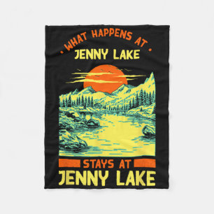 Fishing Boating Camping Lake Vacation Jenny Lake  Fleece Blanket