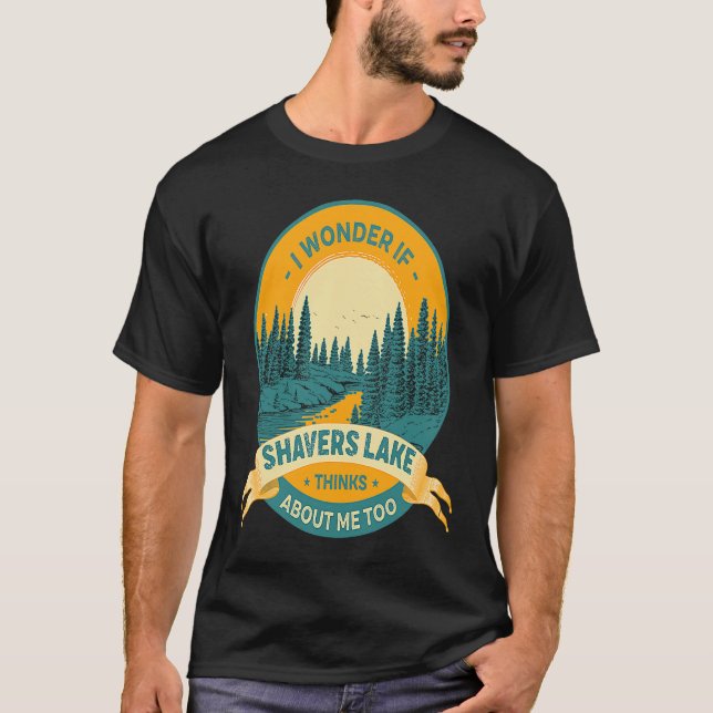 Fishing Boating Camping Lake Vacation Shavers Lake T-Shirt (Front)