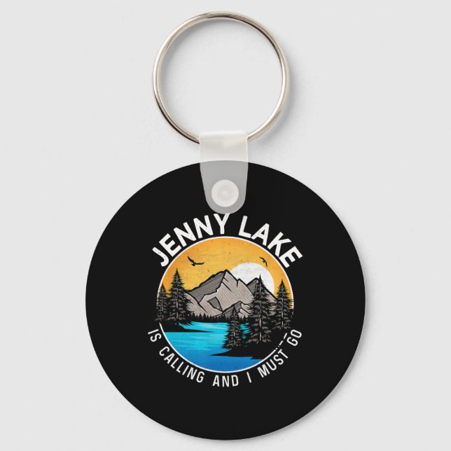 Fishing Boating Camping - Lakeview Jenny Lake  Keychain (Front)