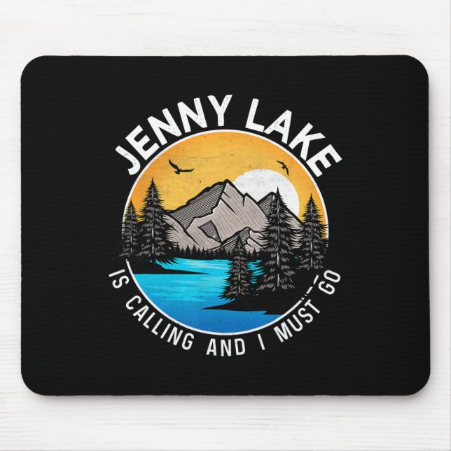 Fishing Boating Camping - Lakeview Jenny Lake  Mouse Pad (Front)