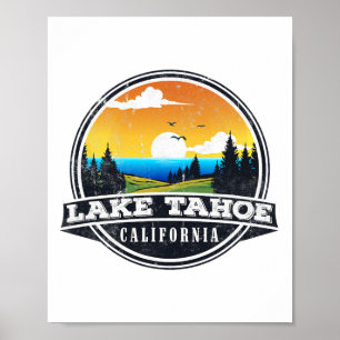 Fishing Boating Camping - Lakeview Lake Tahoe Poster