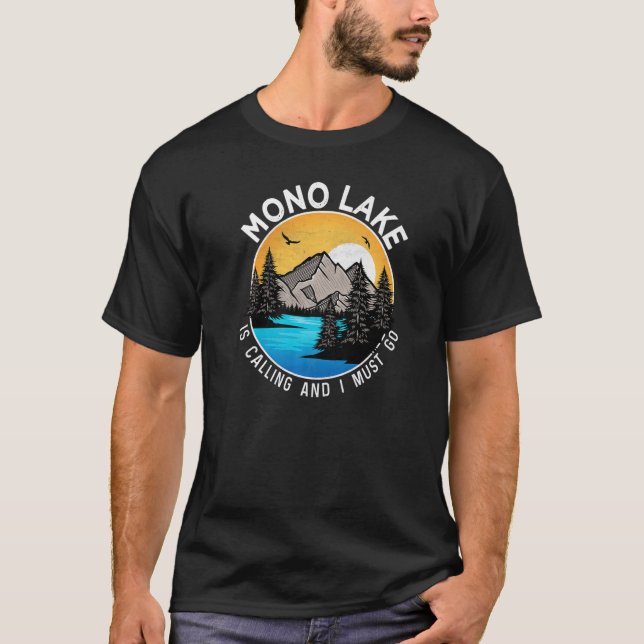 Fishing Boating Camping  Lakeview Mono Lake T-Shirt (Front)