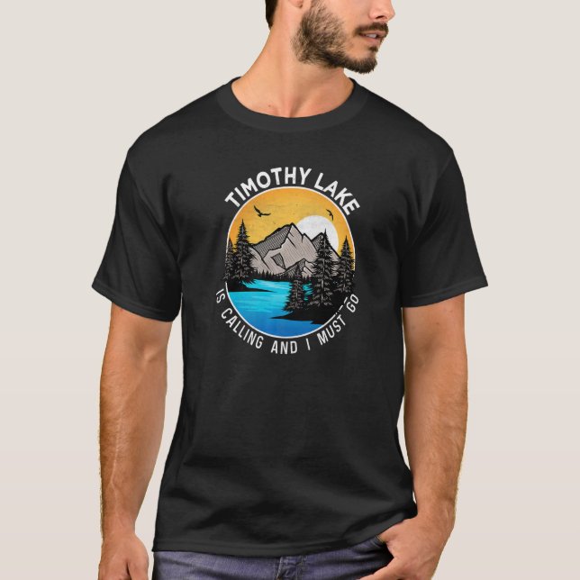 Fishing Boating Camping  Lakeview Timothy Lake T-Shirt (Front)