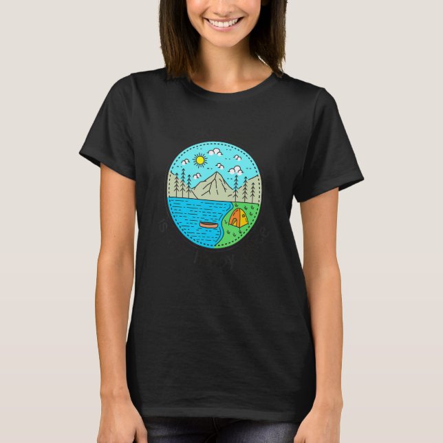 Fishing Boating Camping  My Happy Place Lake Eola T-Shirt (Front)
