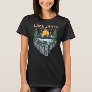Fishing Boating Camping  My Happy Place Lake James T-Shirt