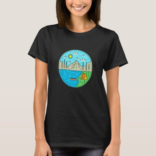 Fishing Boating Camping   My Happy Place Shavers L T_Shirt