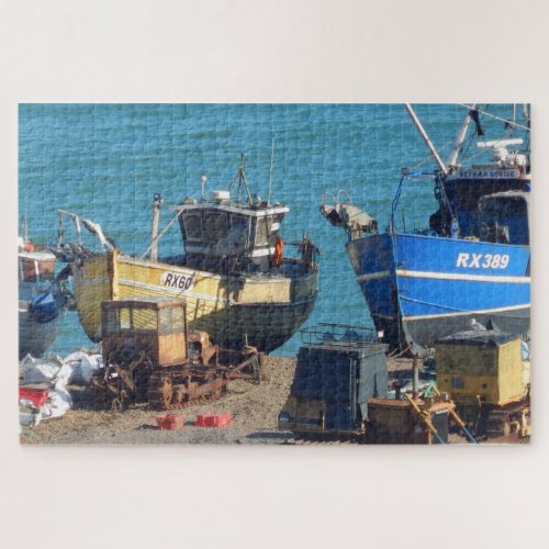 Fishing Boats at Hastings Sussex Jigsaw Puzzle