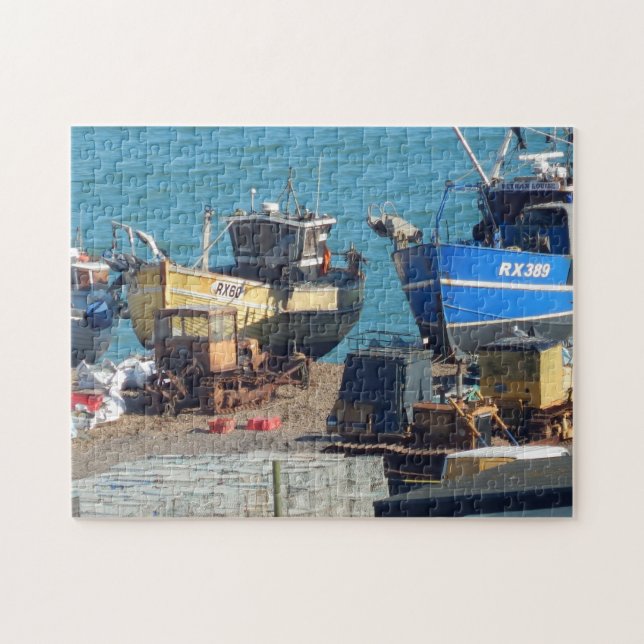 Fishing Boats at Hastings Sussex Jigsaw Puzzle (Horizontal)