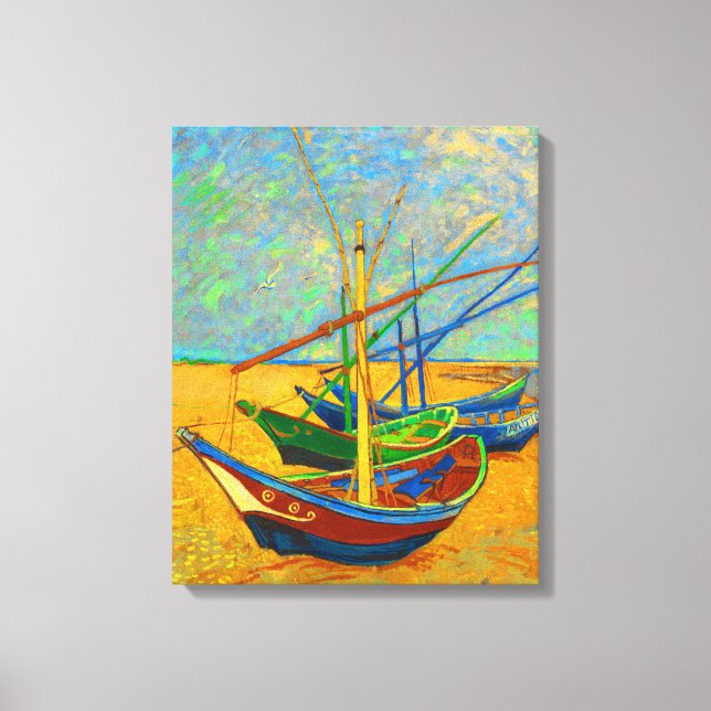 Fishing Boats at Saint Marie Canvas Print (Front)
