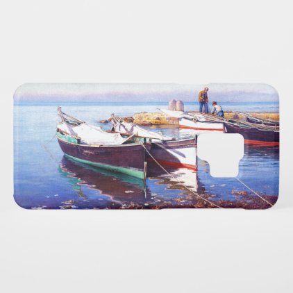 Fishing Boats Beach Fishermen Sea Device Case