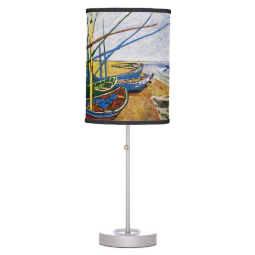 Fishing Boats by Vincent van Gogh Table Lamp