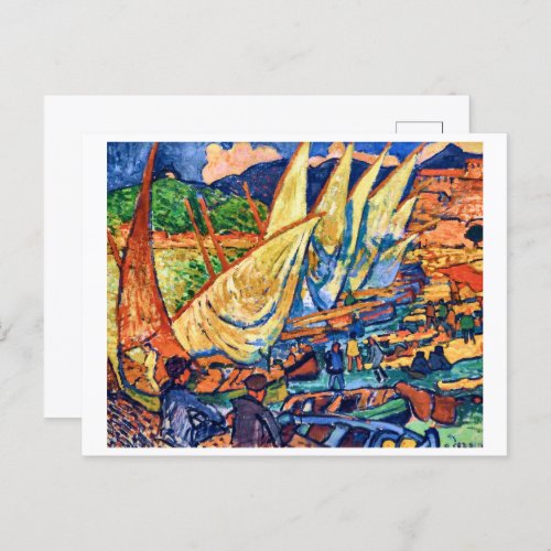 Fishing Boats Collioure  Andre Derain  Postcard
