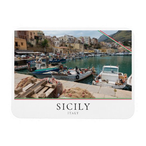 Fishing boats in Castellammare del Golfo Sicily Magnet