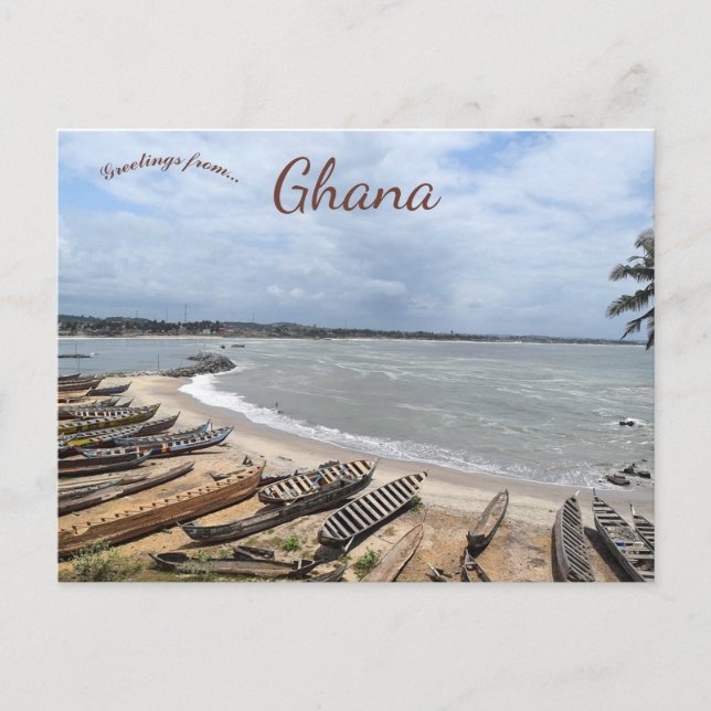 Fishing Boats in Ghana Postcard (Front)
