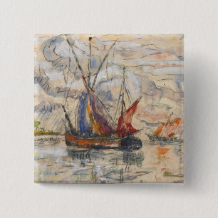 Fishing Boats in La Rochelle, c.1919-21 Pinback Button