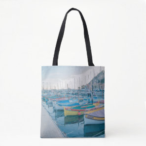 Fishing boats in Nice, French Riviera Tote Bag