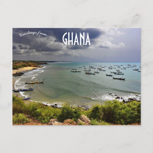 Fishing Boats in Senya Beraku Ghana Postcard