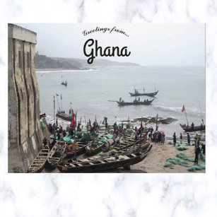 Fishing Boats in the Gulf of Guinea Ghana Postcard