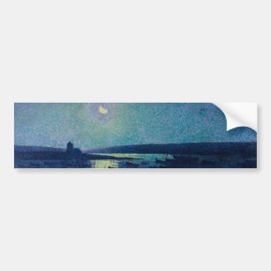 Fishing Boats in the Moonlight (Camaret, France) Bumper Sticker