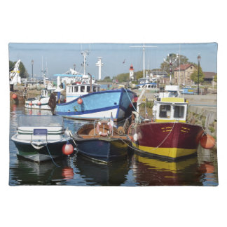 Fishing boats in the port of Honfleur in France Placemat