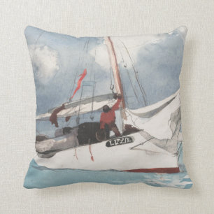 Fishing Boats, Key West Throw Pillow