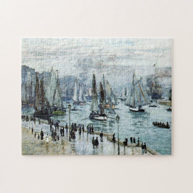 Fishing Boats Leaving Harbor Monet Fine Art Jigsaw Puzzle (Horizontal)