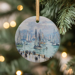 Fishing Boats Leaving the Harbor   Claude Monet Ceramic Ornament