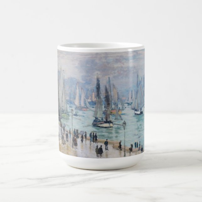 Fishing Boats Leaving the Harbor | Claude Monet Coffee Mug (Center)