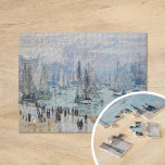 Fishing Boats Leaving the Harbor | Claude Monet Jigsaw Puzzle<br><div class="desc">Fishing Boats Leaving the Harbor,  Le Havre (1874) by French impressionist artist Claude Monet. Original fine art painting is an oil on canvas depicting an abstract seascape with ships on the water and people in the foreground.

Use the design tools to add custom text or personalize the image.</div>