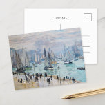 Fishing Boats Leaving the Harbor | Claude Monet Postcard<br><div class="desc">Fishing Boats Leaving the Harbor,  Le Havre (1874) by French impressionist artist Claude Monet. Original fine art painting is an oil on canvas depicting an abstract seascape with ships on the water and people in the foreground.

Use the design tools to add custom text or personalize the image.</div>