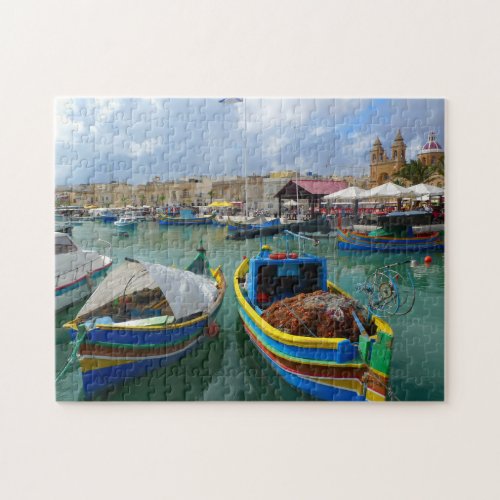 Fishing Boats of Malta Jigsaw Puzzle