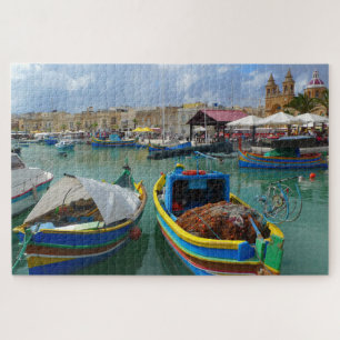 Fishing Boats of Malta. Jigsaw Puzzle