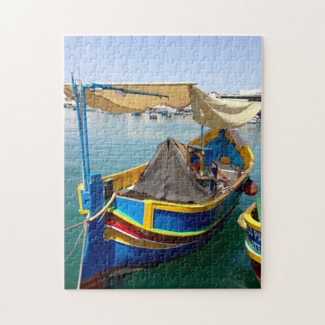 Fishing Boats of Malta. Jigsaw Puzzle (Vertical)