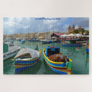Fishing Boats of Malta. Jigsaw Puzzle