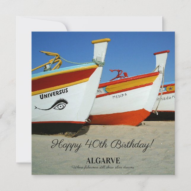 Fishing Boats on Algarve's Beach Photo (Front)