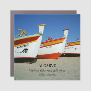 Fishing Boats on Algarve's Beach Photo Car Magnet