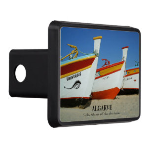Fishing Boats on Algarve's Beach Photo Hitch Cover