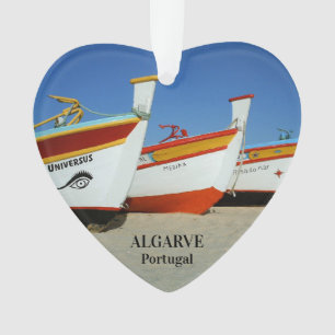 Fishing Boats on Algarve's Beach Photo Ornament