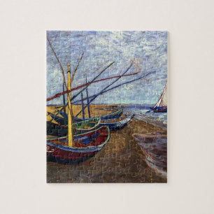 Fishing Boats on Beach Jigsaw Puzzle