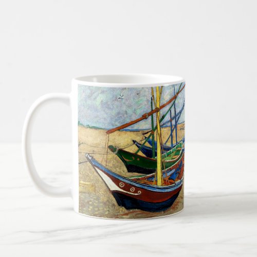 Fishing Boats on Saintes_Maries Beach _ Van Gogh Coffee Mug