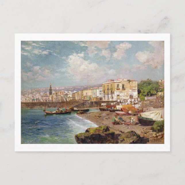 Fishing Boats on the Beach at Marinella, Naples (o Postcard (Front)