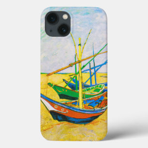 Fishing Boats on the Beach at Saintes-Maries  iPhone 13 Case