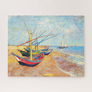 Fishing Boats on the Beach at Saintes-Maries Jigsaw Puzzle