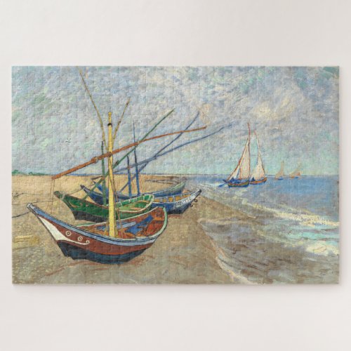 Fishing Boats on the Beach by Vincent Van Gogh  Jigsaw Puzzle