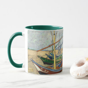 Fishing Boats on the Beach by Vincent Van Gogh Mug