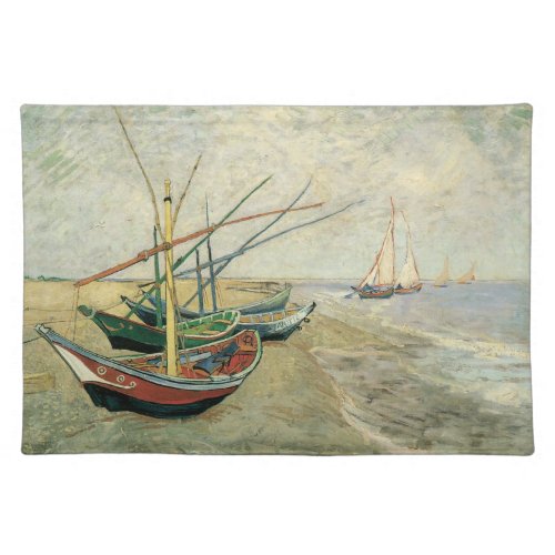 Fishing Boats on the Beach by Vincent van Gogh Placemat