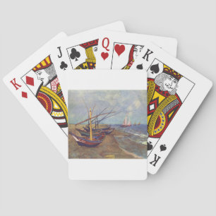 Fishing Boats on the Beach by Vincent Van Gogh Poker Cards