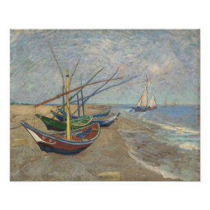 Fishing boats on the beach of Les Saintes-Maries Photo Print
